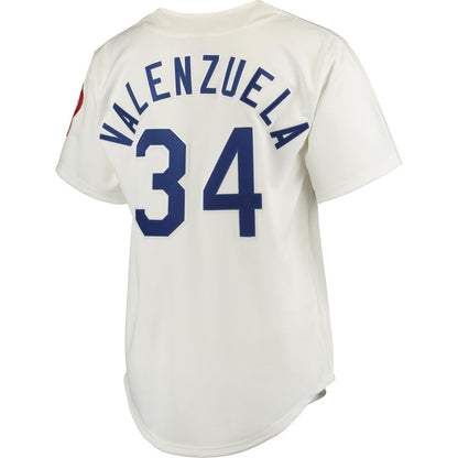 Los Angeles Dodgers Fernando Valenzuela Mitchell & Ness Authentic Jersey - White MLB Team Jersey Baseball Fan Apparel