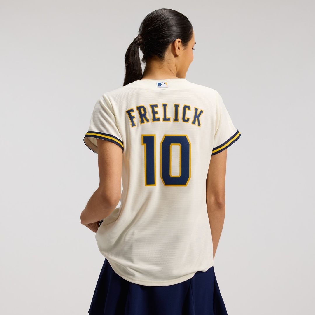 Milwaukee Brewers Sal Frelick Nike Women's Home Replica Jersey - Cream MLB Team Jersey Baseball Fan Apparel