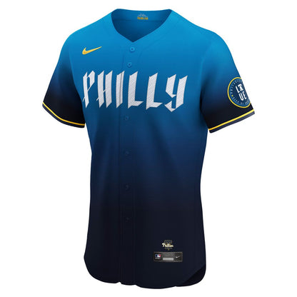 Philadelphia Phillies Trea Turner Nike City Connect Elite Jersey - Navy MLB Team Jersey Baseball Fan Apparel