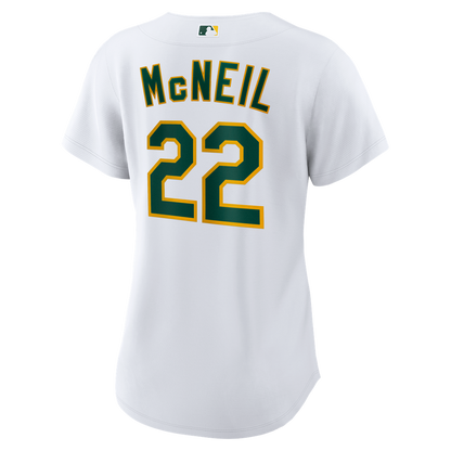 Athletics Jeff McNeil Nike Women's Home Replica Jersey - White MLB Team Jersey Baseball Fan Apparel