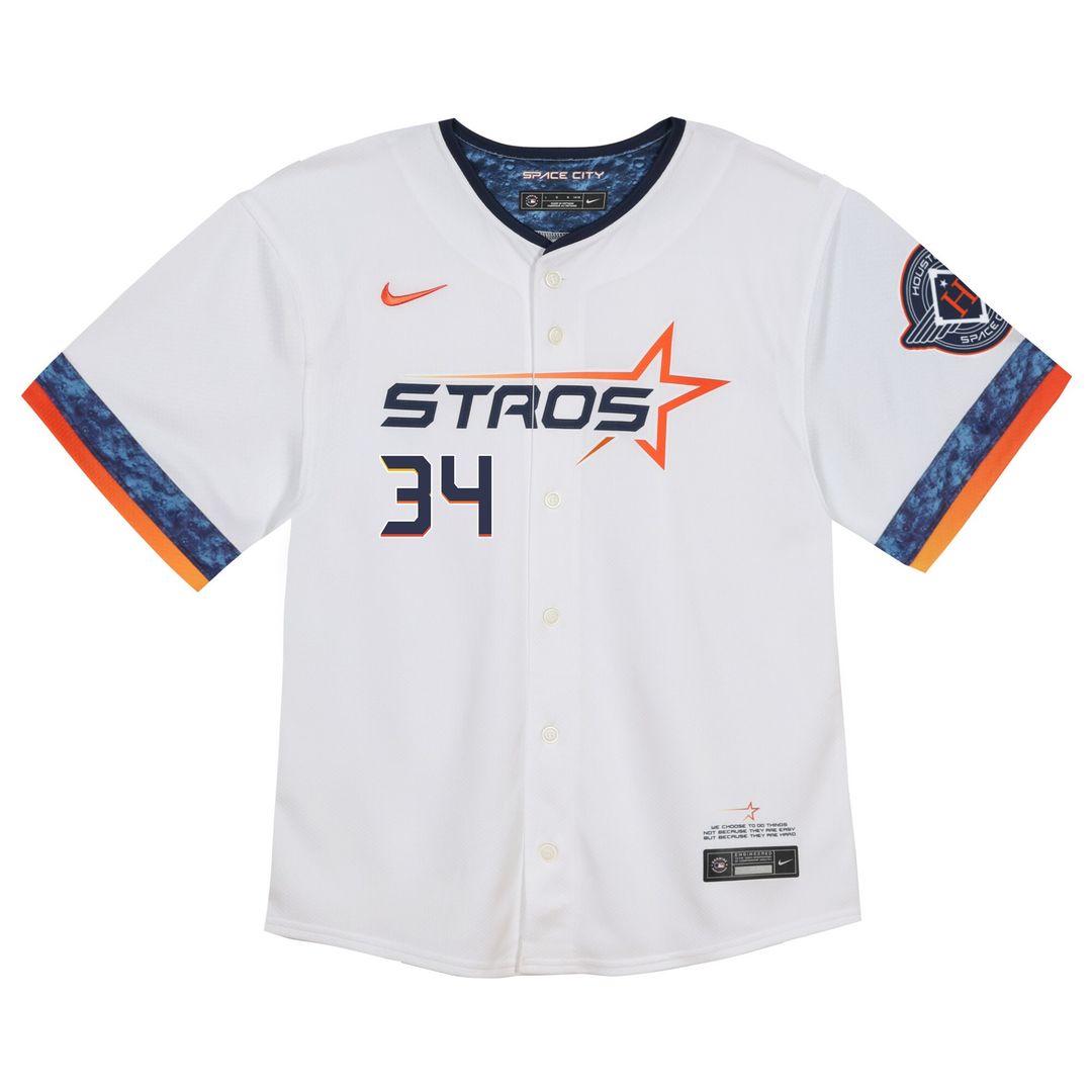Houston Astros Nolan Ryan Nike Toddler City Connect 2025 Limited Jersey - White MLB Team Jersey Baseball Fan Apparel
