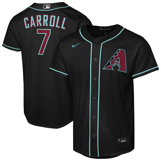 Arizona Diamondbacks Corbin Carroll Nike Youth Alternate Replica Jersey - Black MLB Team Jersey Baseball Fan Apparel