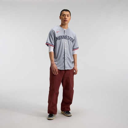 Minnesota Twins Nike Road Replica Team Jersey - Gray MLB Team Jersey Baseball Fan Apparel
