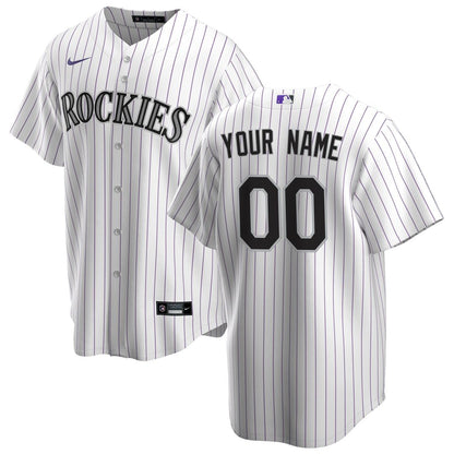 Colorado Rockies Nike Home Replica Custom Jersey - White MLB Team Jersey Baseball Fan Apparel