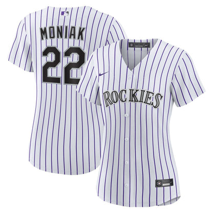 Colorado Rockies Mickey Moniak Nike Women's Home Replica Jersey - White MLB Team Jersey Baseball Fan Apparel