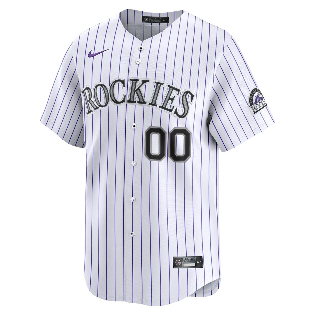 Colorado Rockies Nike Youth Home Custom Limited Jersey - White MLB Team Jersey Baseball Fan Apparel