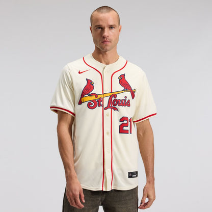St. Louis Cardinals Lars Nootbaar Nike Alternate 2 Limited Jersey - Cream MLB Team Jersey Baseball Fan Apparel
