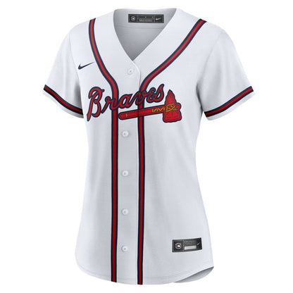 Atlanta Braves Ozzie Albies Nike Women's Home Replica Jersey - White MLB Team Jersey Baseball Fan Apparel