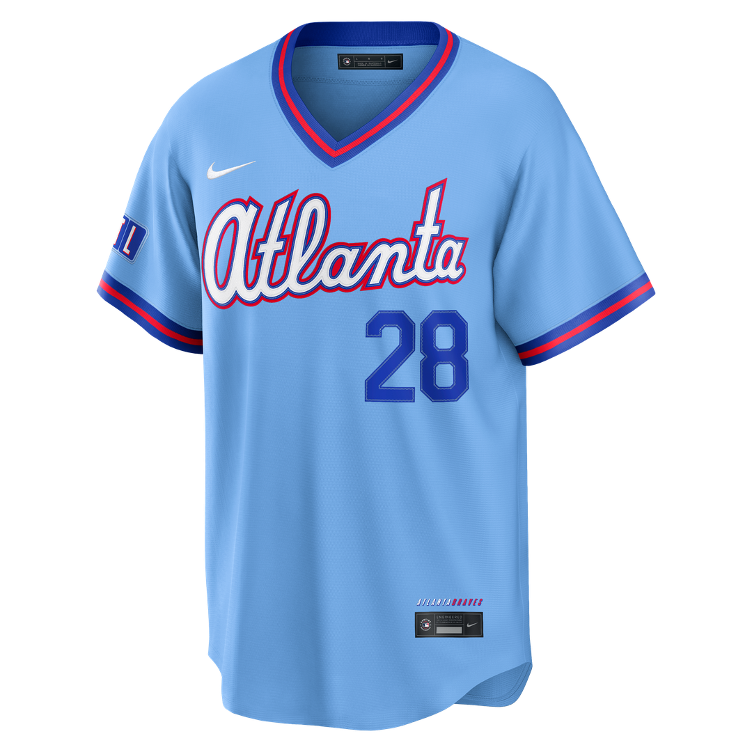 Atlanta Braves Matt Olson Nike 2026 City Connect Stadium Jersey - Powder Blue MLB Team Jersey Baseball Fan Apparel