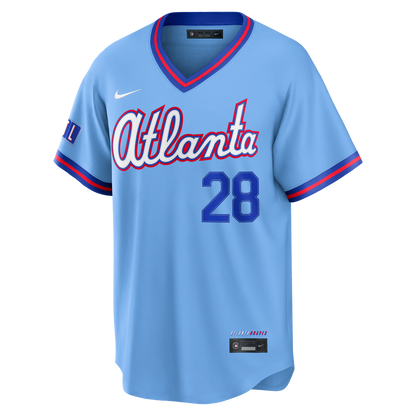 Atlanta Braves Matt Olson Nike 2026 City Connect Stadium Jersey - Powder Blue MLB Team Jersey Baseball Fan Apparel