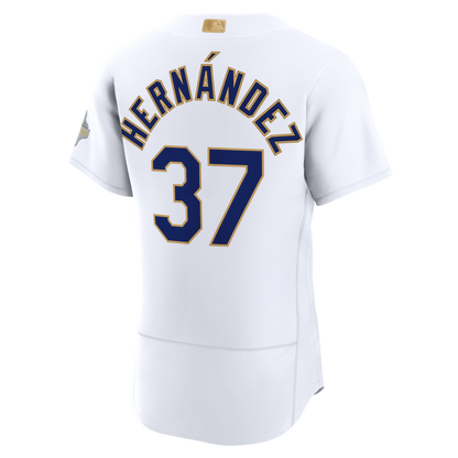 Los Angeles Dodgers Teoscar Hernández Nike 2026 Gold Collection Authentic Jersey - White MLB Team Jersey Baseball Fan Apparel