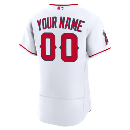 Los Angeles Angels Nike Home Authentic Custom Jersey - White MLB Team Jersey Baseball Fan Apparel