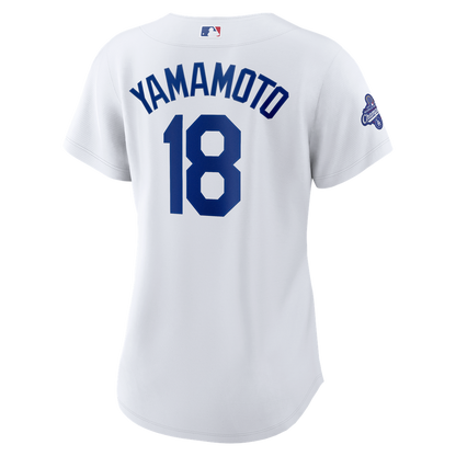 Los Angeles Dodgers Yoshinobu Yamamoto Nike Women's 2025 World Series Champions Home Replica Jersey - White MLB Team Jersey Baseball Fan Apparel