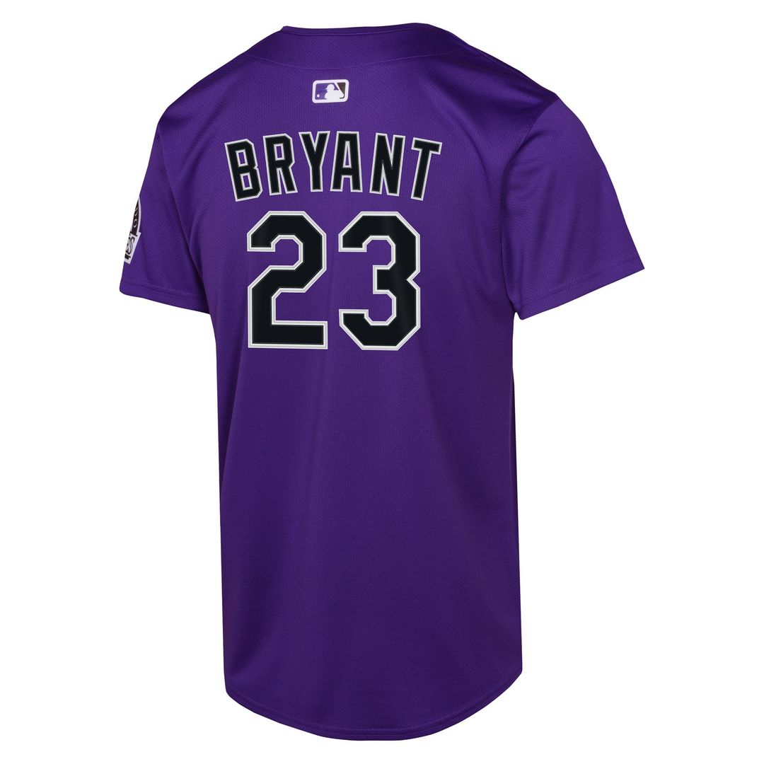 Colorado Rockies Kris Bryant Nike Youth Alternate Limited Player Jersey - Purple MLB Team Jersey Baseball Fan Apparel