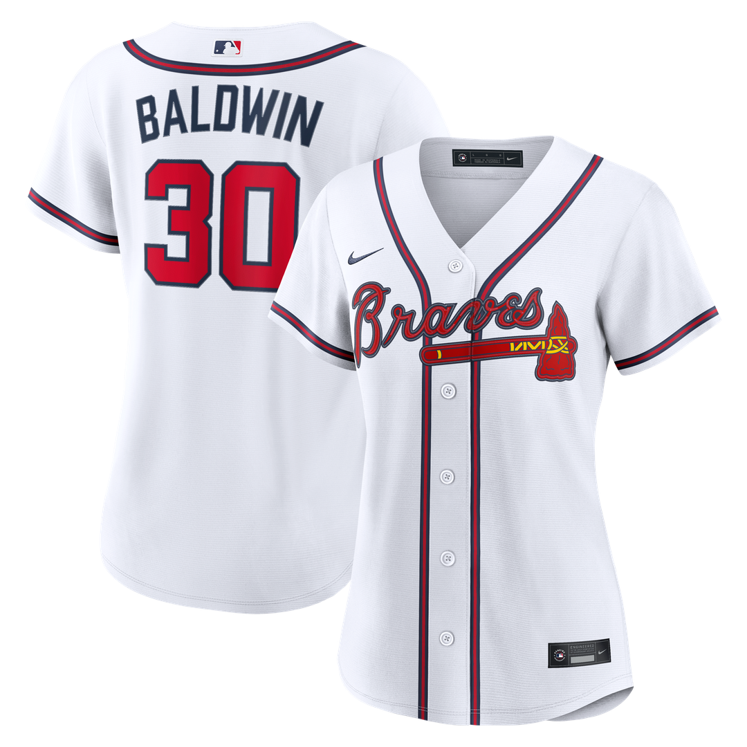 Atlanta Braves Drake Baldwin Nike Women's Home Replica Jersey - White MLB Team Jersey Baseball Fan Apparel