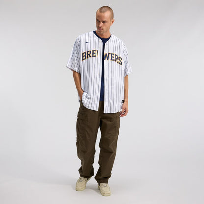 Milwaukee Brewers Christian Yelich Nike Alternate Replica Player Jersey - White MLB Team Jersey Baseball Fan Apparel