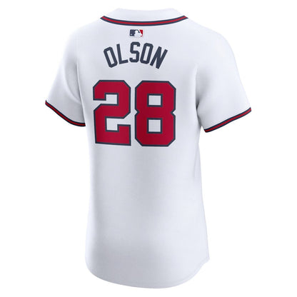 Atlanta Braves Matt Olson Nike Home Elite Player Jersey - White MLB Team Jersey Baseball Fan Apparel