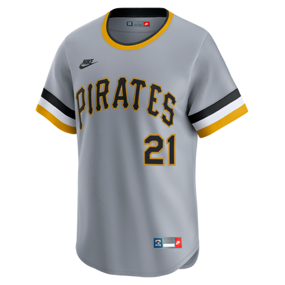 Pittsburgh Pirates Roberto Clemente Nike Throwback Cooperstown Limited Jersey - Gray MLB Team Jersey Baseball Fan Apparel