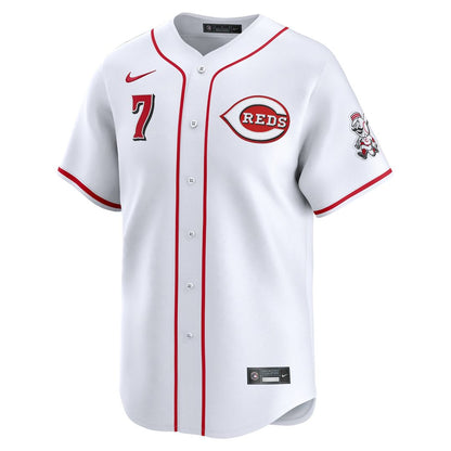 Cincinnati Reds Spencer Steer Nike Home Limited Player Jersey - White MLB Team Jersey Baseball Fan Apparel