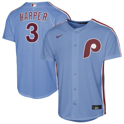 Philadelphia Phillies Bryce Harper Nike Youth Alternate 2 Replica Jersey - Cream MLB Team Jersey Baseball Fan Apparel