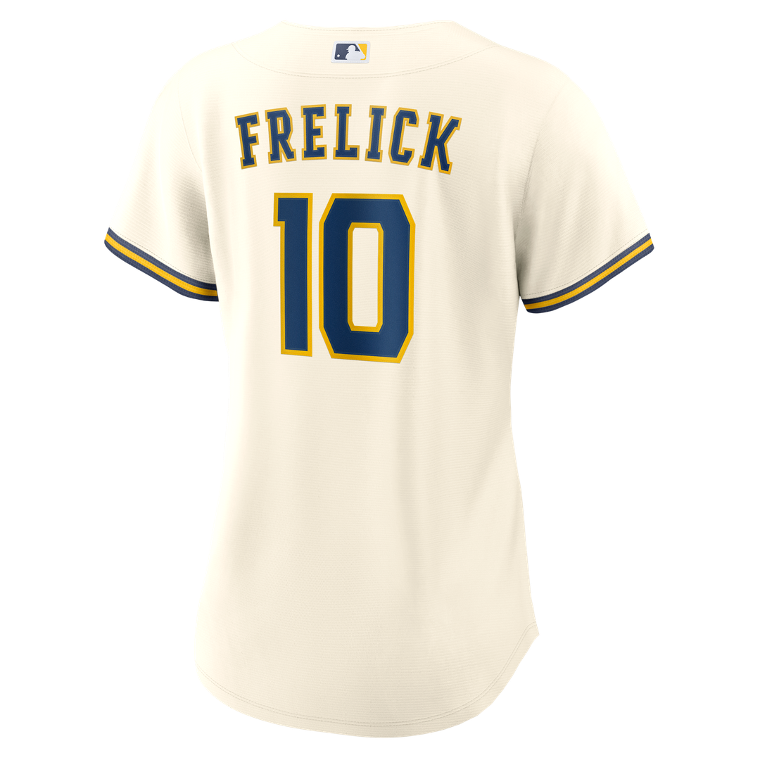 Milwaukee Brewers Sal Frelick Nike Women's Home Replica Jersey - Cream MLB Team Jersey Baseball Fan Apparel