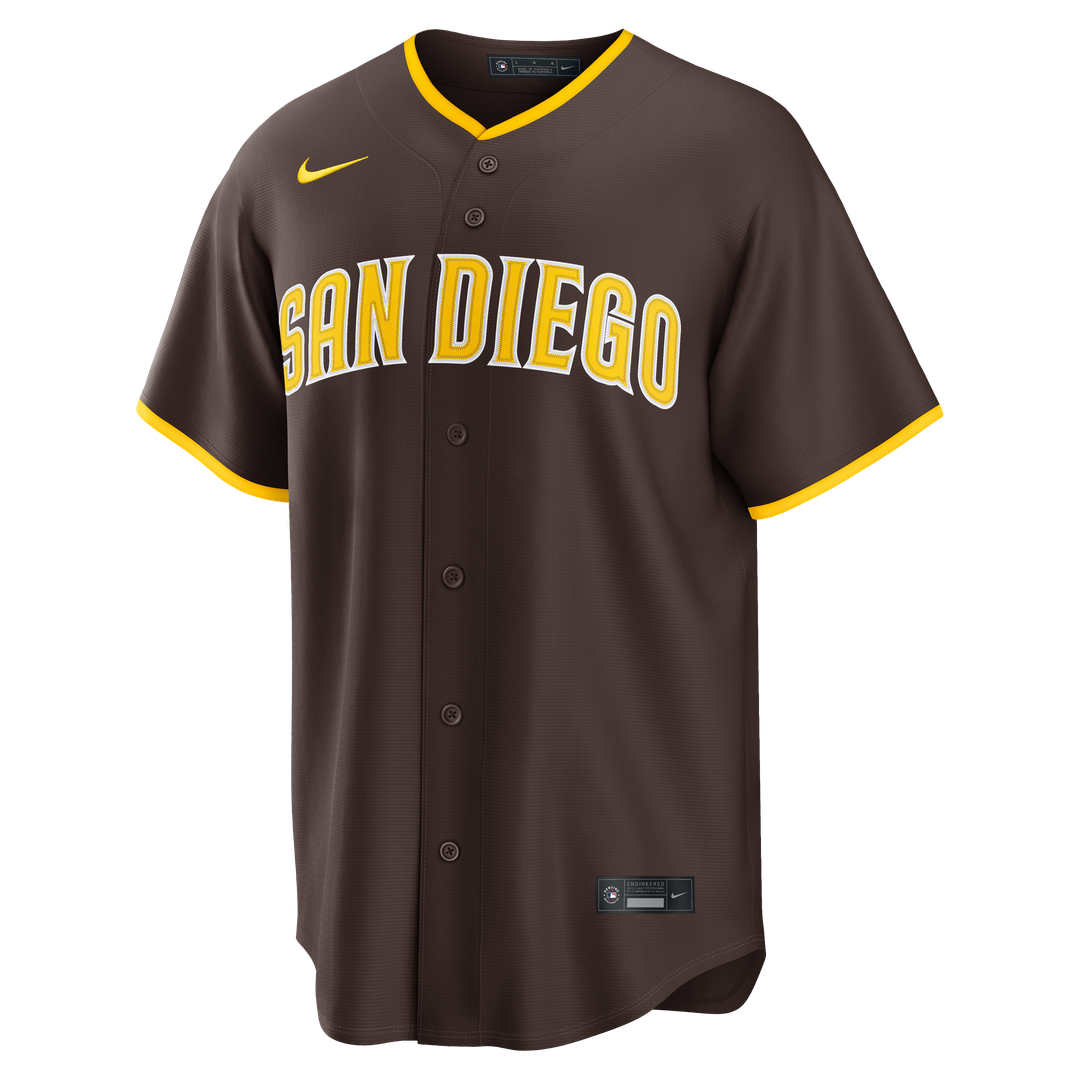 San Diego Padres Jackson Merrill Nike Road Replica Jersey - Brown MLB Team Jersey Baseball Fan Apparel