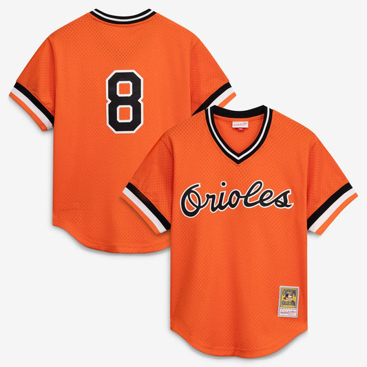 Baltimore Orioles Cal Ripken Jr. Mitchell & Ness Authentic Batting Practice Jersey - Orange MLB Team Jersey Baseball Fan Apparel