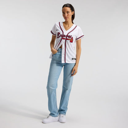 Atlanta Braves Nike Women's Home Replica Team Jersey - White MLB Team Jersey Baseball Fan Apparel