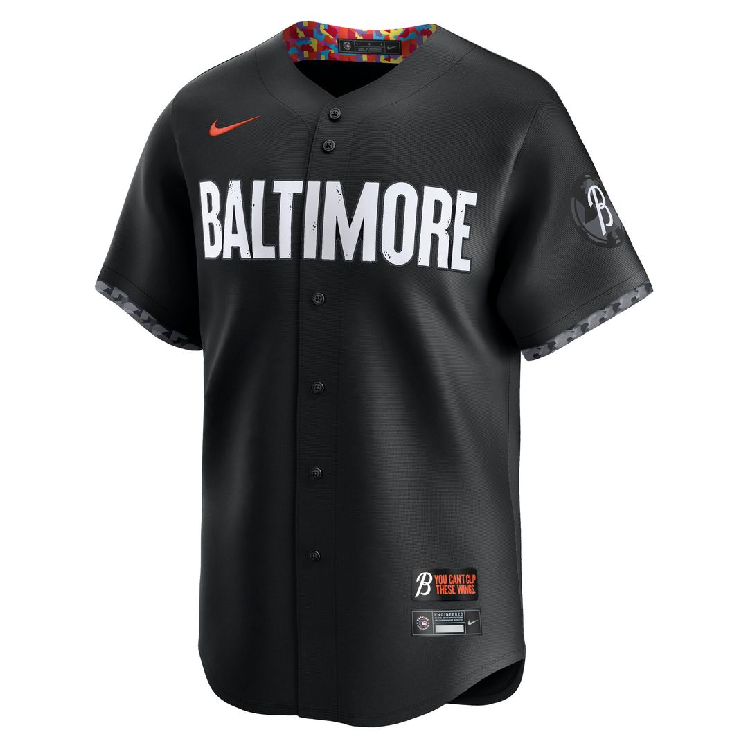 Baltimore Orioles Nike City Connect Limited Jersey - Black MLB Team Jersey Baseball Fan Apparel