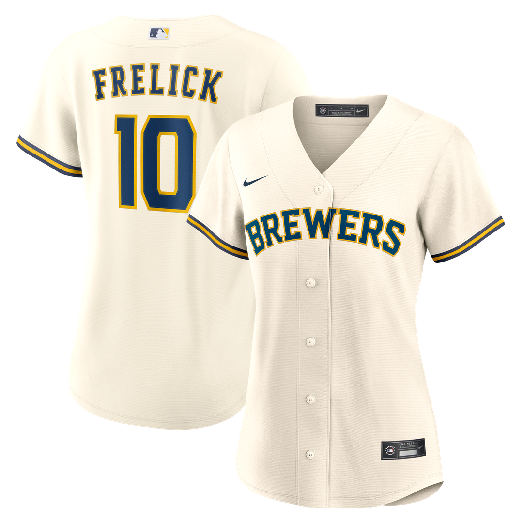 Milwaukee Brewers Sal Frelick Nike Women's Home Replica Jersey - Cream MLB Team Jersey Baseball Fan Apparel