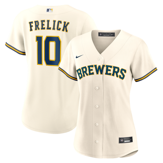 Milwaukee Brewers Sal Frelick Nike Women's Home Replica Jersey - Cream MLB Team Jersey Baseball Fan Apparel
