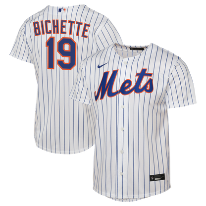 New York Mets Bo Bichette Nike Youth Home Baseline Jersey - White MLB Team Jersey Baseball Fan Apparel