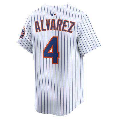 New York Mets Francisco Alvarez Nike Home Limited Player Jersey - White MLB Team Jersey Baseball Fan Apparel