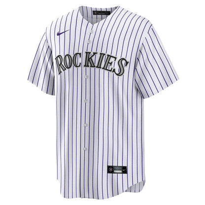 Colorado Rockies Hunter Goodman Nike Home Replica Jersey - White MLB Team Jersey Baseball Fan Apparel