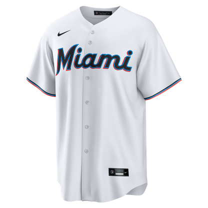 Miami Marlins Griffin Conine Nike Home Replica Jersey - White MLB Team Jersey Baseball Fan Apparel