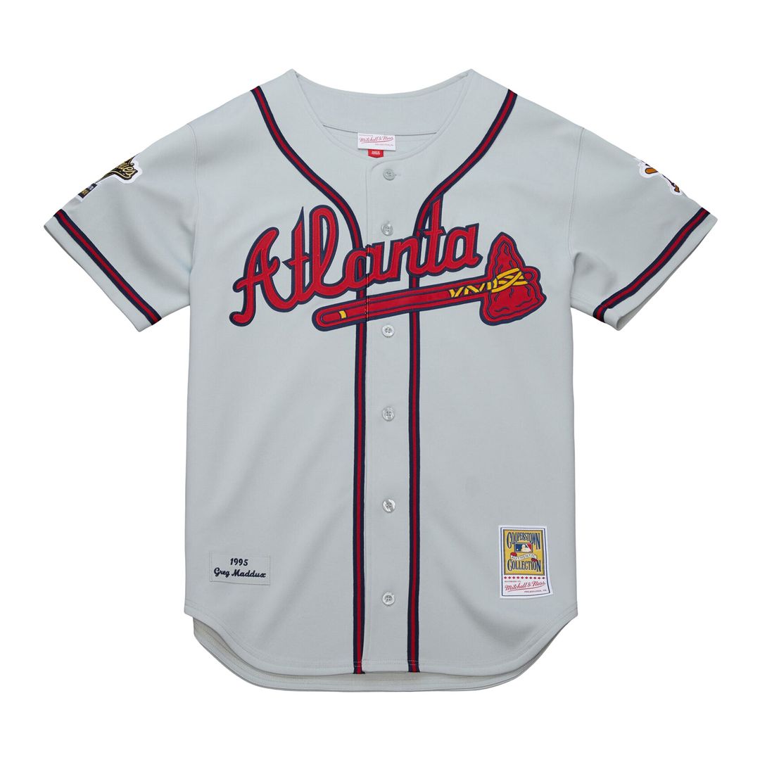 Atlanta Braves Greg Maddux Mitchell & Ness 1995 Throwback Authentic Jersey - Gray MLB Team Jersey Baseball Fan Apparel