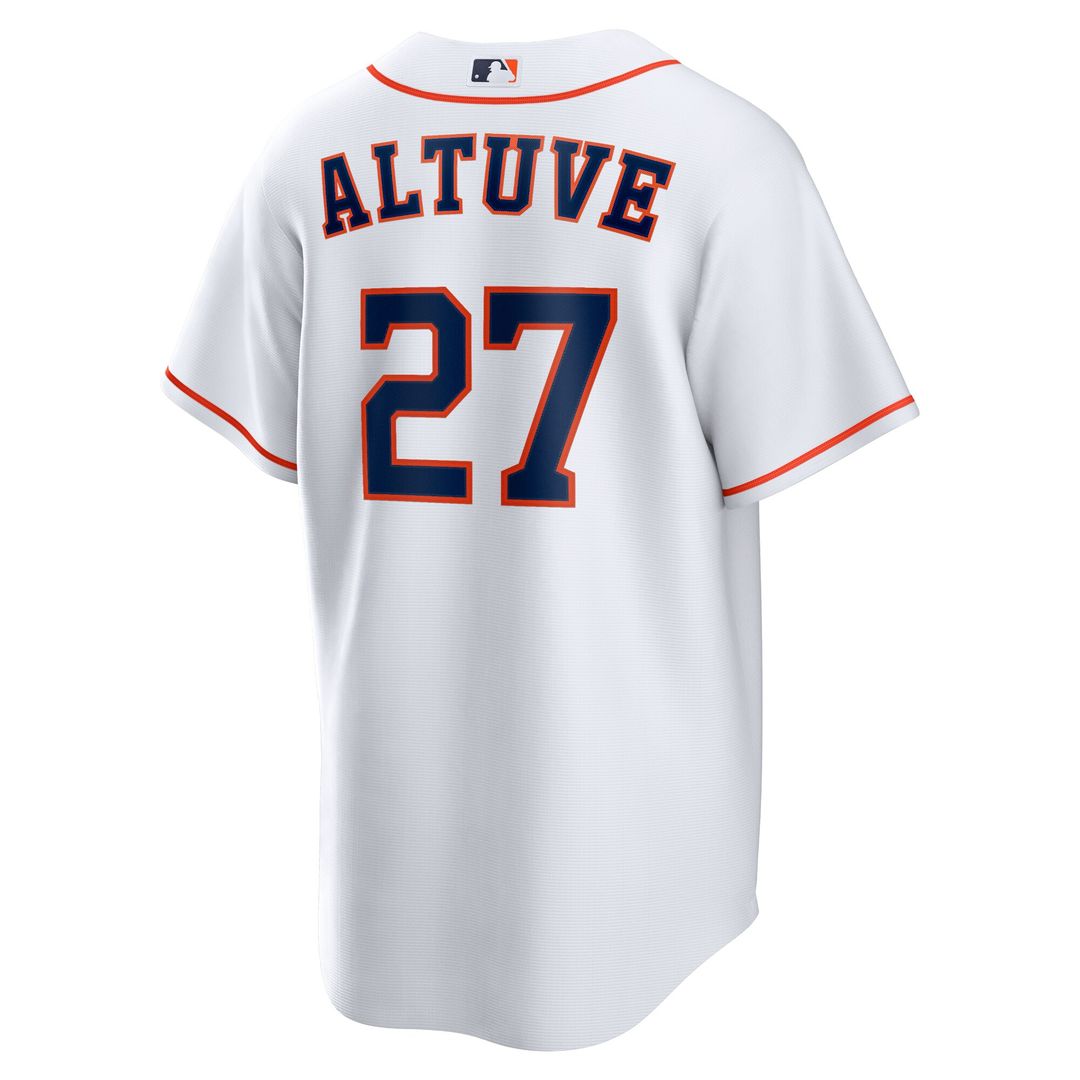 Houston Astros Jose Altuve Nike Home Replica Player Name Jersey - White MLB Team Jersey Baseball Fan Apparel