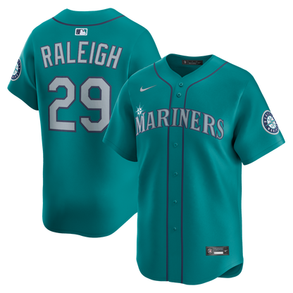Seattle Mariners Cal Raleigh Nike Alternate Limited Jersey - Teal MLB Team Jersey Baseball Fan Apparel