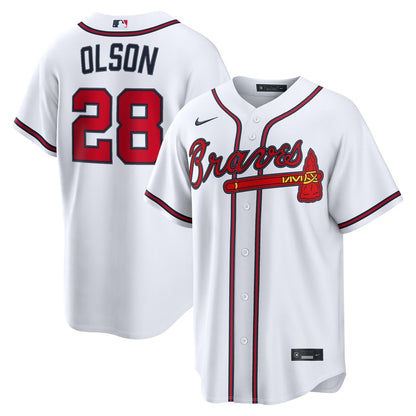 Atlanta Braves Matt Olson Nike Home Replica Jersey - White MLB Team Jersey Baseball Fan Apparel