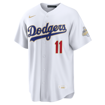 Los Angeles Dodgers Roki Sasaki Nike 2026 Gold Collection Stadium Jersey - White MLB Team Jersey Baseball Fan Apparel