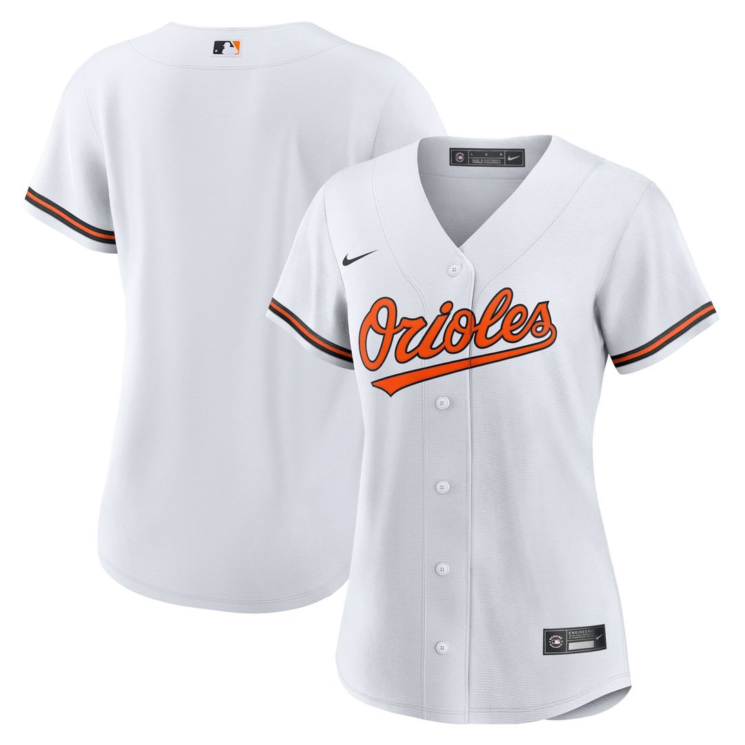 Baltimore Orioles Nike Women's Home Replica Team Jersey - White MLB Team Jersey Baseball Fan Apparel