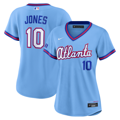 Atlanta Braves Chipper Jones Nike Women's 2026 City Connect Stadium Jersey - Powder Blue MLB Team Jersey Baseball Fan Apparel