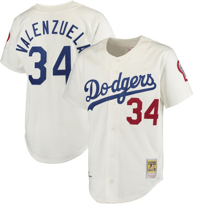 Los Angeles Dodgers Fernando Valenzuela Mitchell & Ness Road 1981 Cooperstown Authentic Jersey - Gray MLB Team Jersey Baseball Fan Apparel