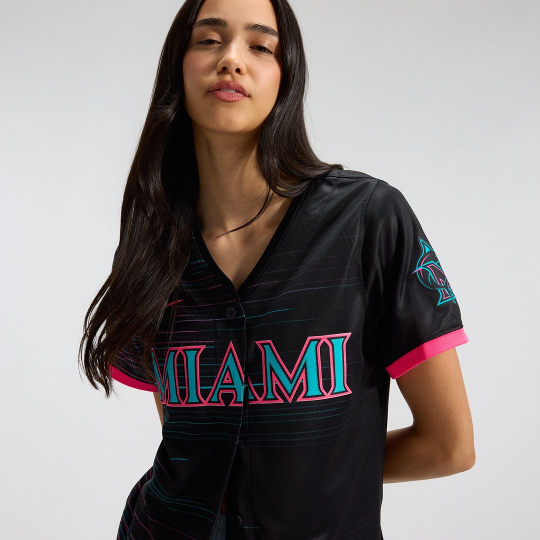 Miami Marlins Nike Women's 2025 City Connect Limited Jersey - Black MLB Team Jersey Baseball Fan Apparel