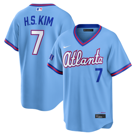 Atlanta Braves Ha - Seong Kim Nike 2026 City Connect Stadium Jersey - Powder Blue MLB Team Jersey Baseball Fan Apparel