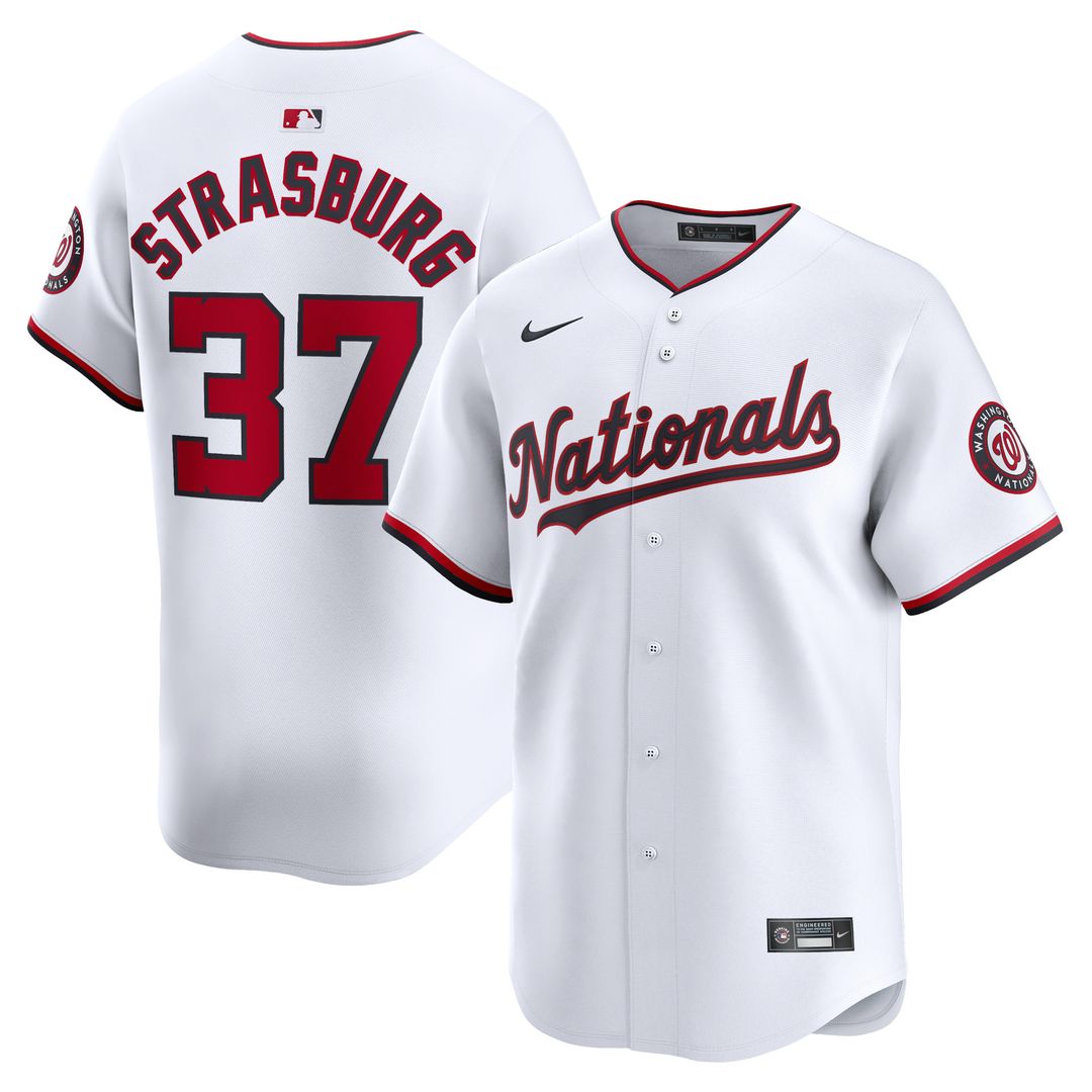 Washington Nationals Stephen Strasburg Nike Home Limited Player Jersey - White MLB Team Jersey Baseball Fan Apparel