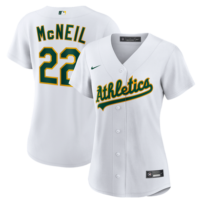 Athletics Jeff McNeil Nike Women's Home Replica Jersey - White MLB Team Jersey Baseball Fan Apparel