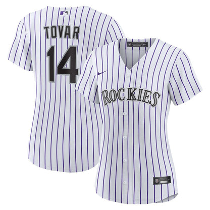 Colorado Rockies Ezequiel Tovar Nike Women's Home Replica Jersey - White MLB Team Jersey Baseball Fan Apparel