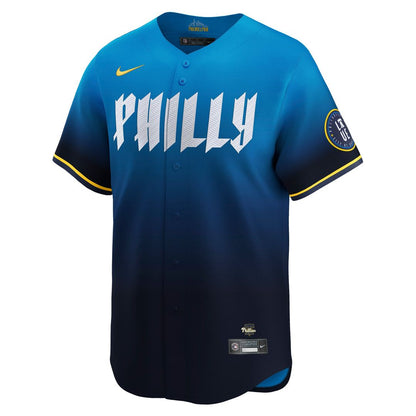 Philadelphia Phillies Trea Turner Nike City Connect Limited Jersey - Blue MLB Team Jersey Baseball Fan Apparel