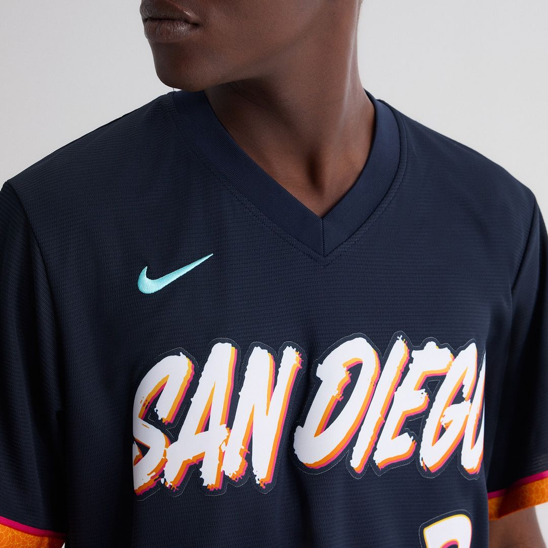 San Diego Padres Xander Bogaerts Nike 2026 City Connect Stadium Jersey - Obsidian MLB Team Jersey Baseball Fan Apparel